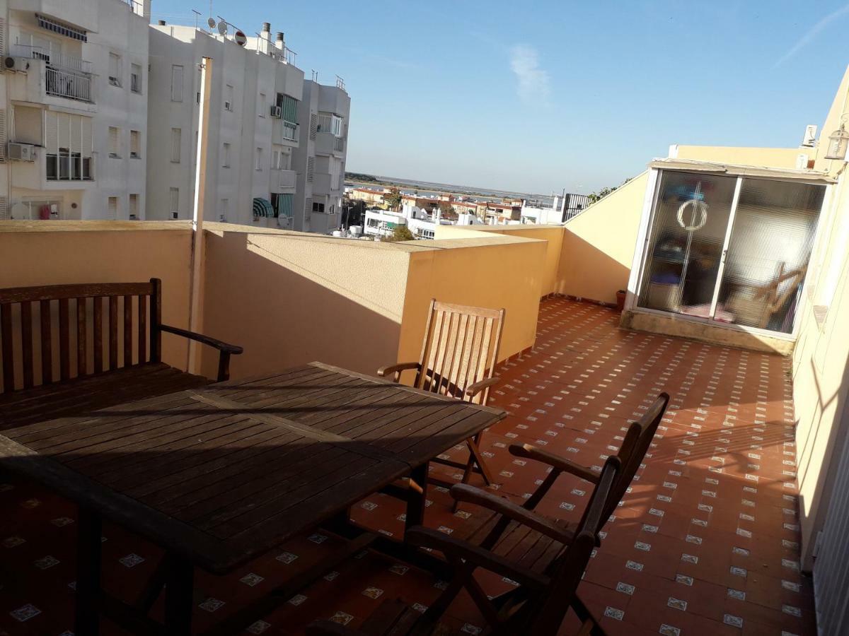 Atico Con Espectacular Terraza Con Vistas Magnificas A La Desembocadura Del Guadalquivir Lägenhet Sanlúcar de Barrameda Exteriör bild